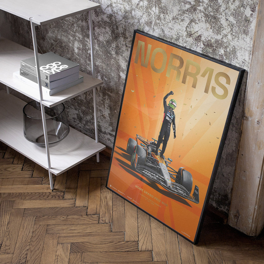 Lando Norris | Home Grand Prix Win | Silverstone 2025 | Official Automobilist Poster