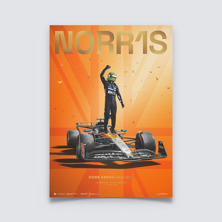 Lando Norris | Home Grand Prix Win | Silverstone 2025 | Official Automobilist Poster