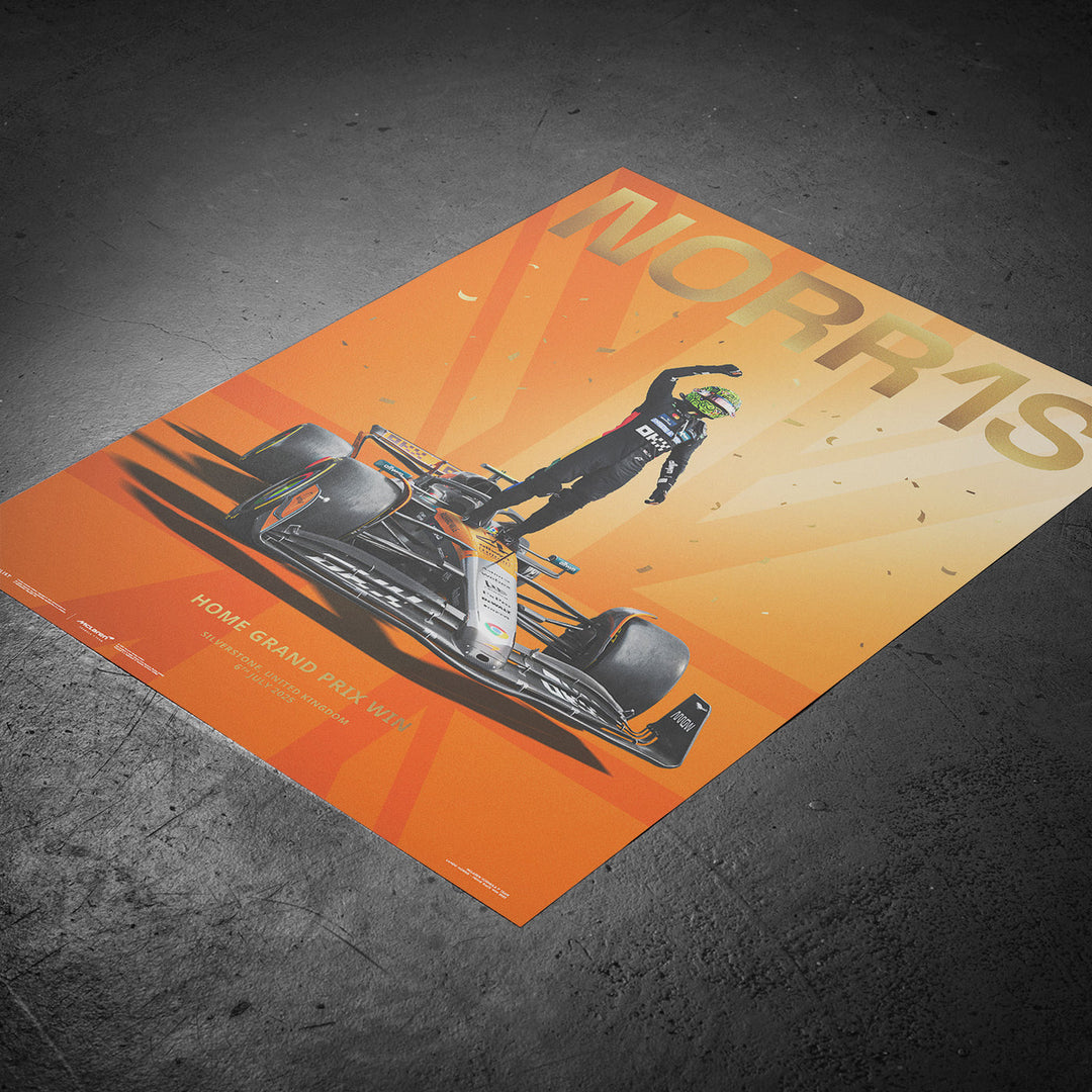 Lando Norris | Home Grand Prix Win | Silverstone 2025 | Official Automobilist Poster