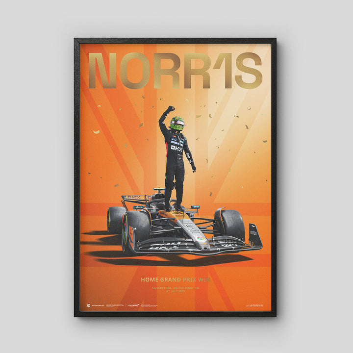 Lando Norris | Home Grand Prix Win | Silverstone 2025 | Official Automobilist Poster
