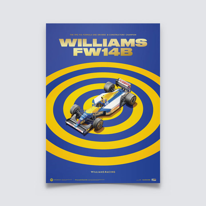 Williams FW14B | 1992 F1® World Champion | Limited Edition Automobilist Poster