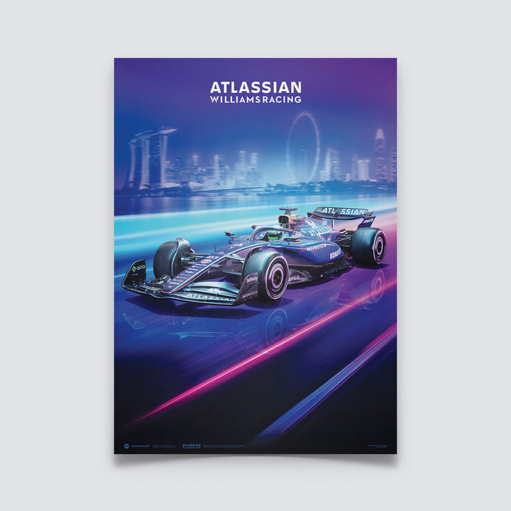 Atlassian Williams Racing | FORMULA 1 SINGAPORE GRAND PRIX 2025 | Official Automobilist Poster