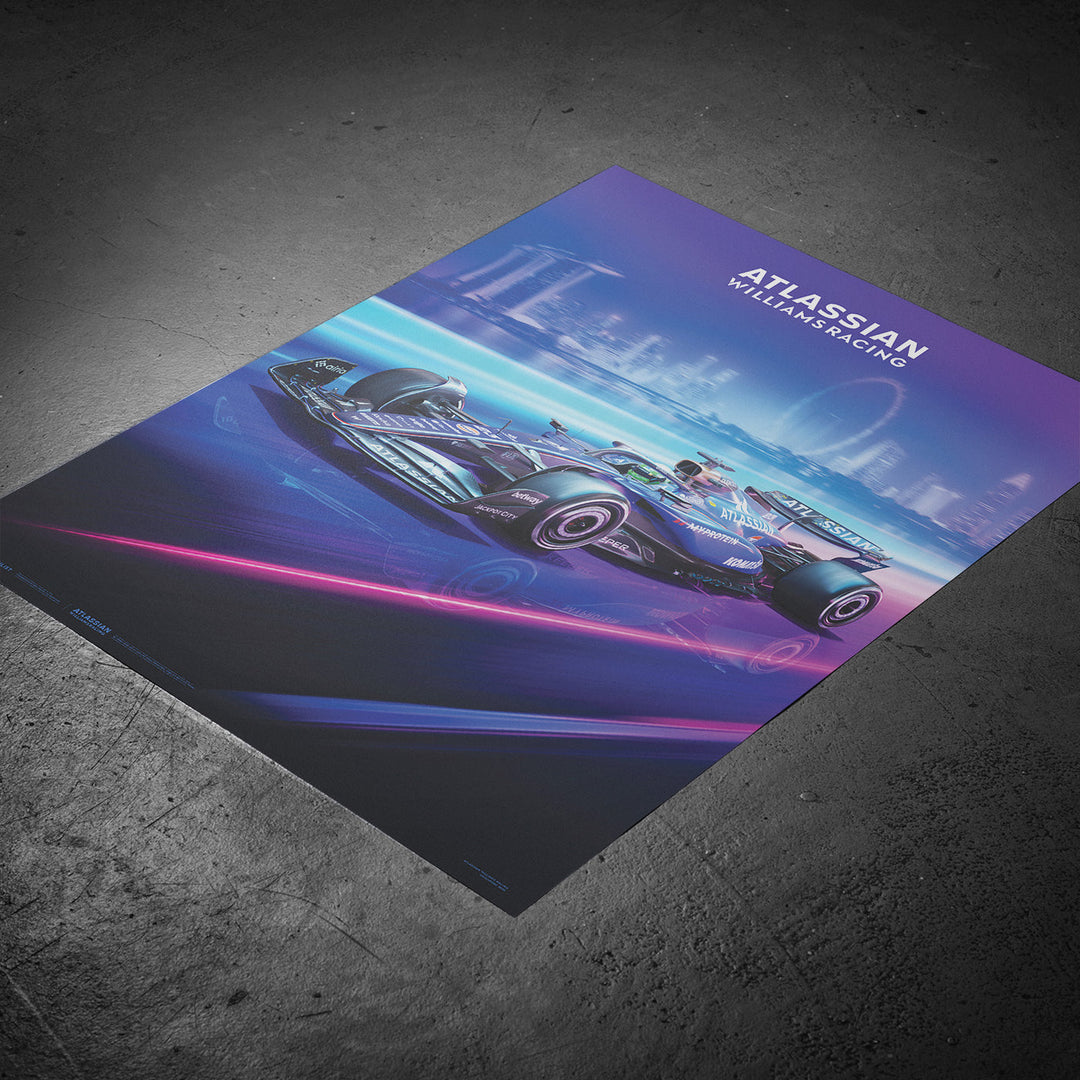 Atlassian Williams Racing | FORMULA 1 SINGAPORE GRAND PRIX 2025 | Official Automobilist Poster