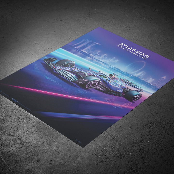 Atlassian Williams Racing | FORMULA 1 SINGAPORE GRAND PRIX 2025 | Official Automobilist Poster