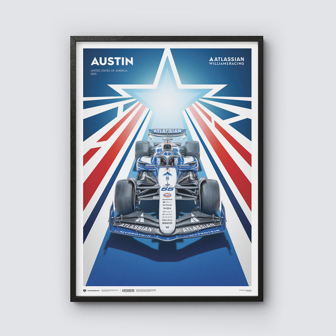 Atlassian Williams Racing | FORMULA 1 UNITED STATES GRAND PRIX 2025 | Automobilist Official Poster