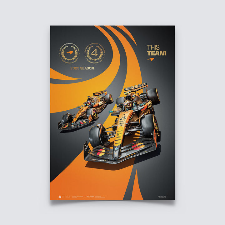 McLaren Formula 1® Team 2025 Double Crown Official Automobilist Poster