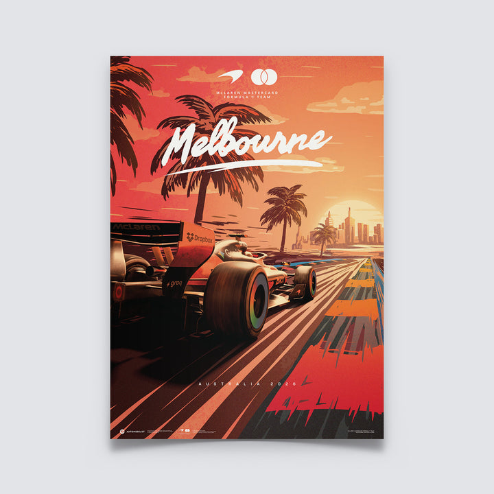 McLaren Mastercard Formula 1® Team Melbourne 2026 Automobilist Official Poster