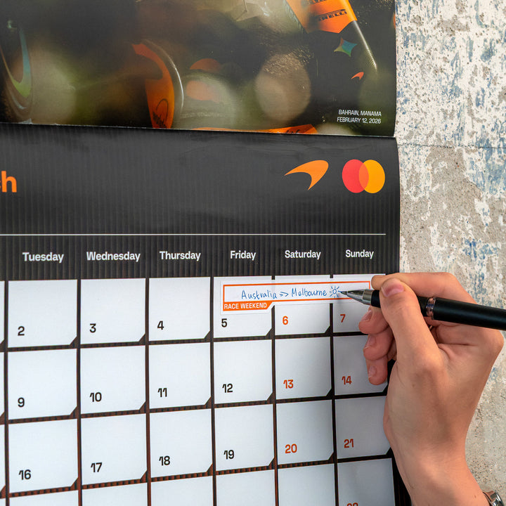 McLaren Formula 1 Team 2027 官方掛曆