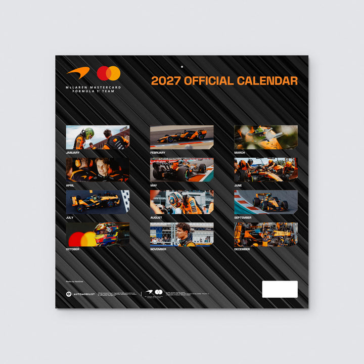 McLaren Formula 1 Team 2027 官方掛曆