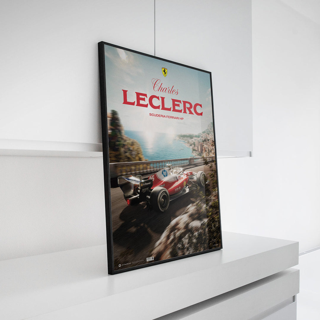 Scuderia Ferrari HP Charles Leclerc Monaco 2026 Automobilist Official Poster
