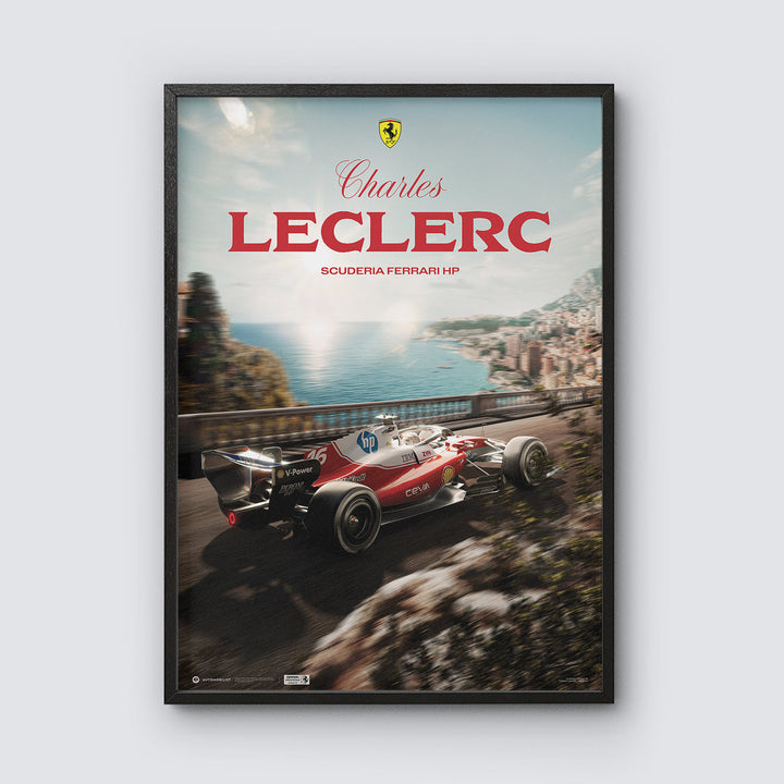 Scuderia Ferrari HP Charles Leclerc Monaco 2026 Automobilist Official Poster