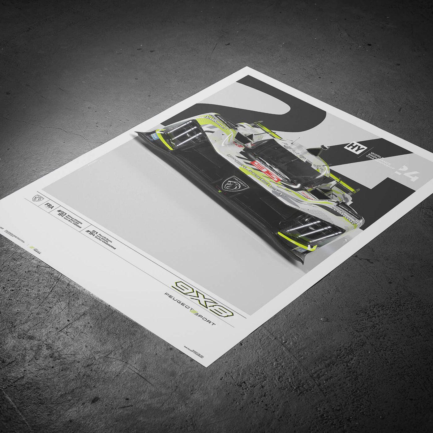 Peugeot - 9X8 - 24h Le Mans - 2024 Poster – Driven By
