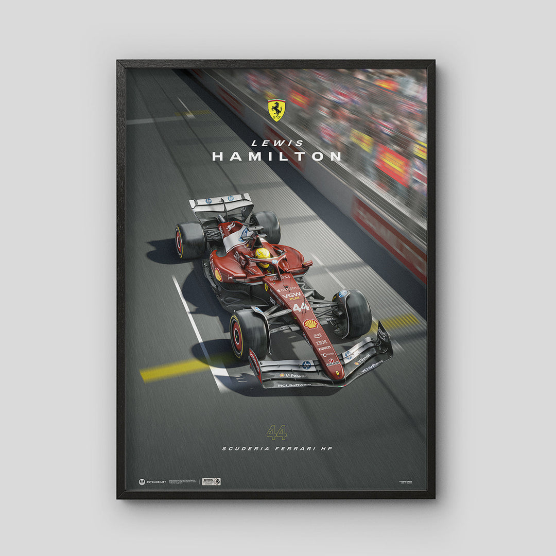 Lewis Hamilton | Ferrari SF-25 | Silverstone 2025 Automobilist Poster