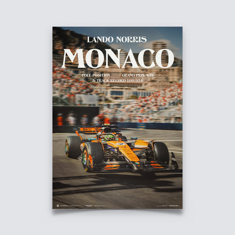 Lando Norris Monaco GP™ 2025 Winner – Pole Position & Track Record Automobilist Poster