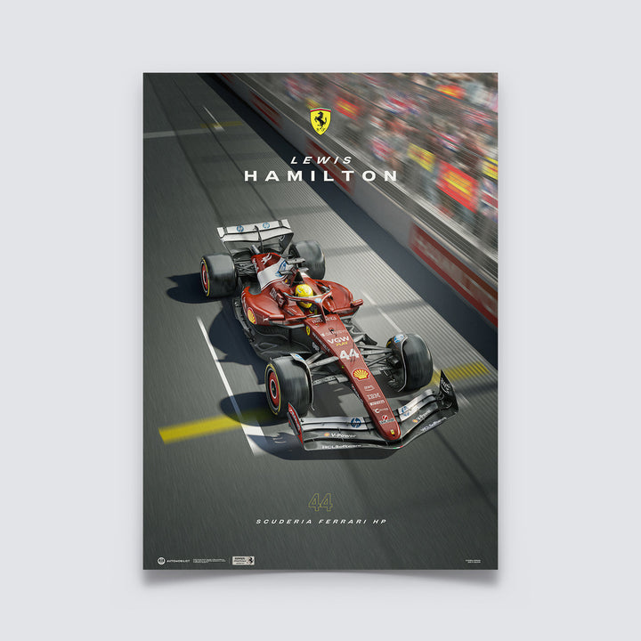 Lewis Hamilton | Ferrari SF-25 | Silverstone 2025 Automobilist Poster