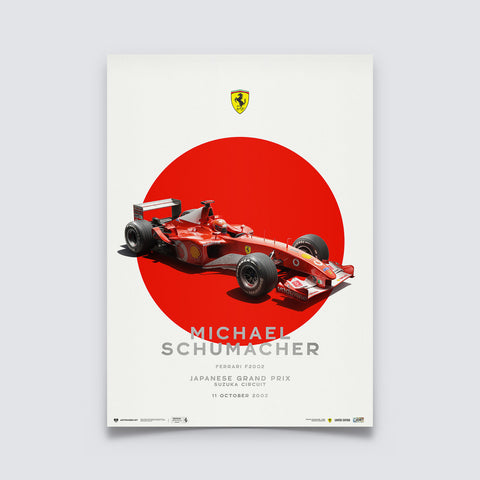 Ferrari F2002 - Michael Schumacher Suzuka GP 2002 | Automobilist Poster