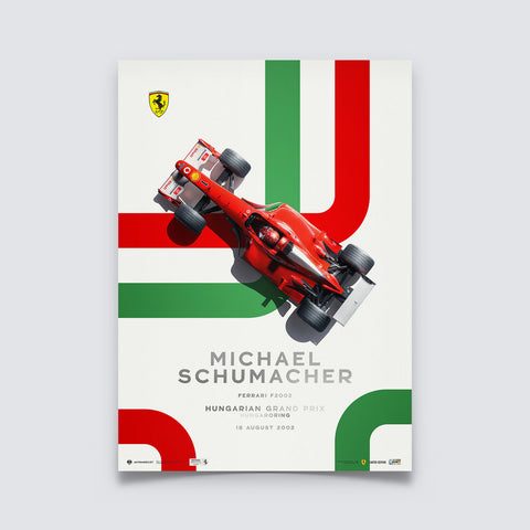 Ferrari F2002 - Michael Schumacher Hungarian GP 2002 | Automobilist Poster