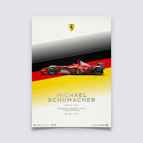 Ferrari F2002 - Michael Schumacher Hockenheim GP 2002 | Automobilist Poster