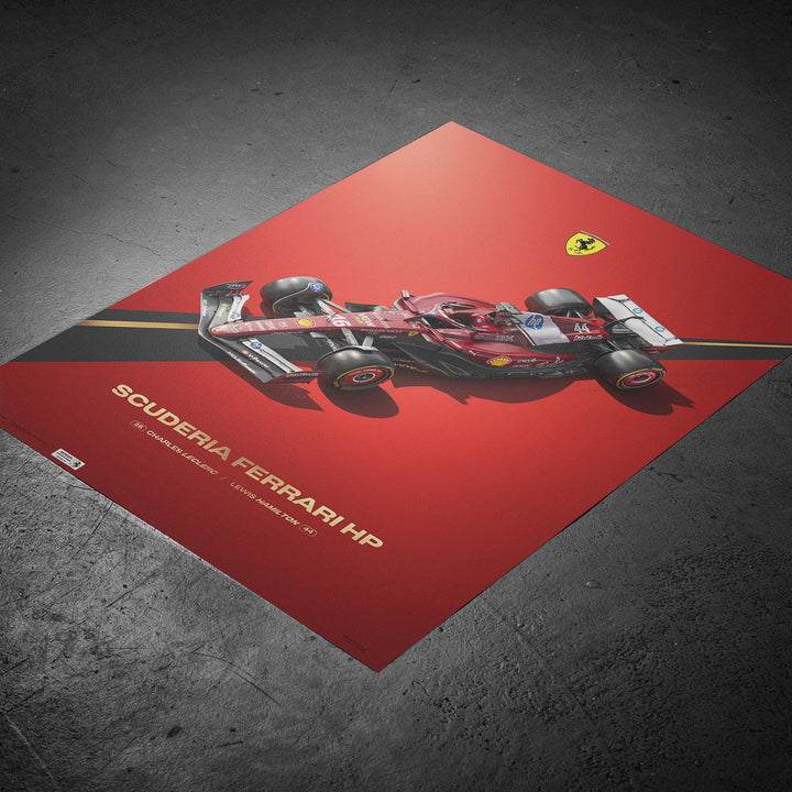 Ferrari SF-25 – Scuderia Ferrari HP F1™ Team Automobilist Poster | Lewis Hamilton & Charles Leclerc