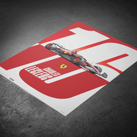 Charles Leclerc | Ferrari SF-25 | Homage to Monaco | Automobilist Poster