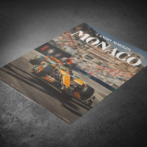 Lando Norris Monaco GP™ 2025 Winner – Pole Position & Track Record Automobilist Poster