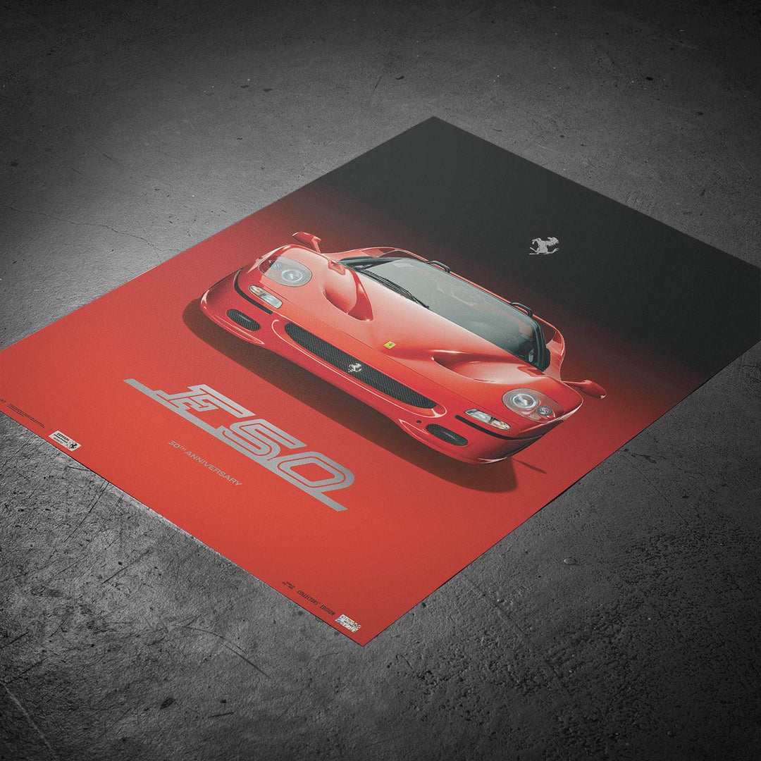 Ferrari F50 Rosso Corsa– 30th Anniversary Limited Edition | Official Automobilist Poster