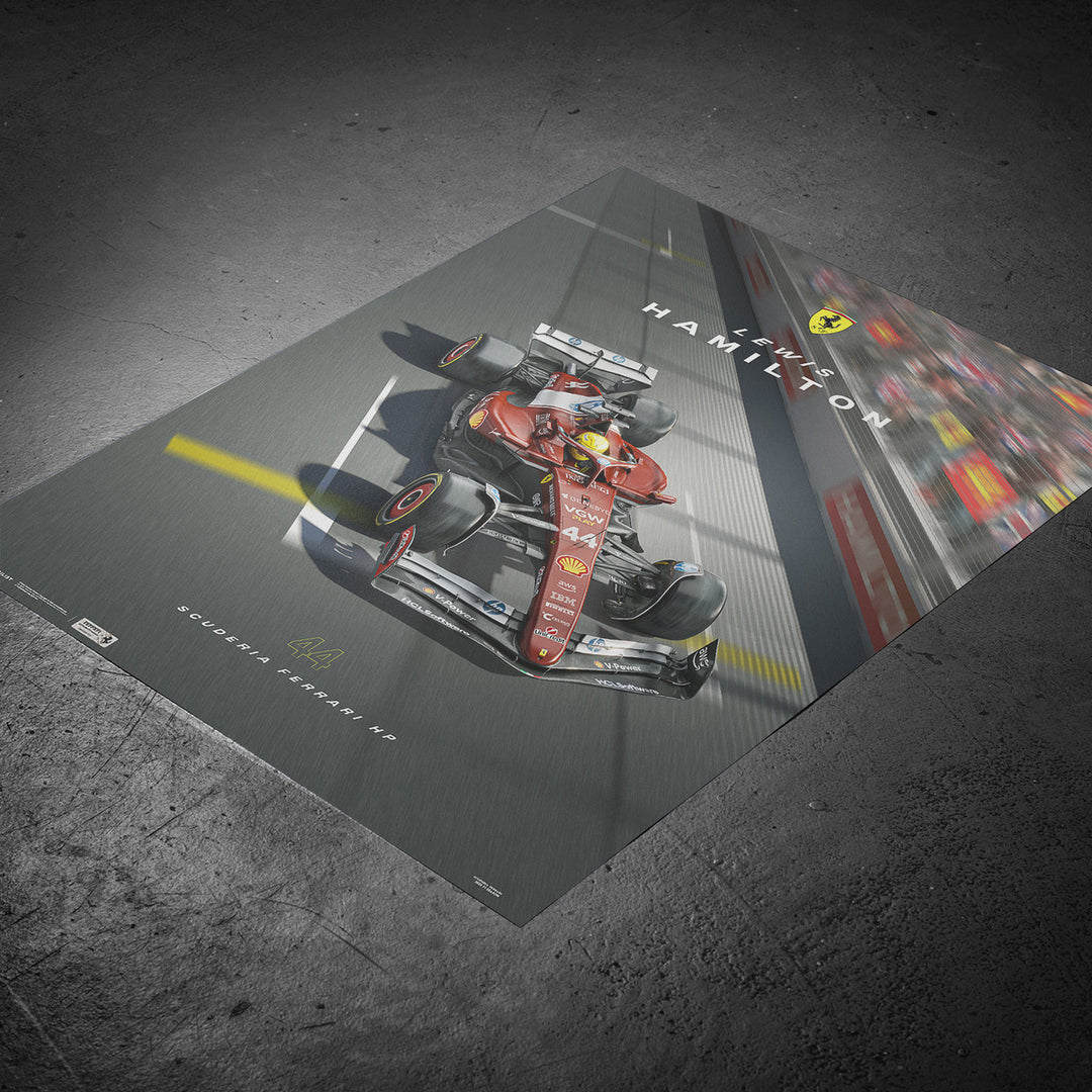 Lewis Hamilton | Ferrari SF-25 | Silverstone 2025 Automobilist Poster