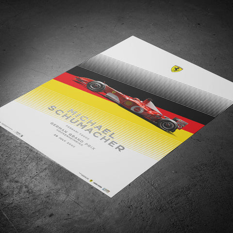 Ferrari F2002 - Michael Schumacher Hockenheim GP 2002 | Automobilist Poster