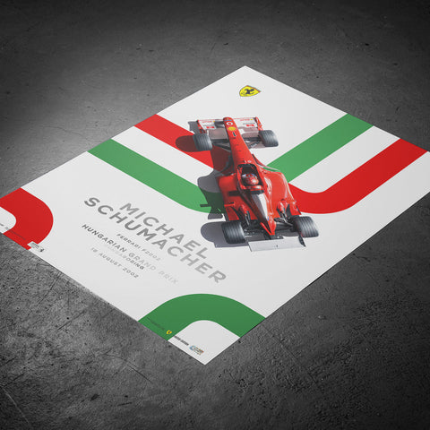 Ferrari F2002 - Michael Schumacher Hungarian GP 2002 | Automobilist Poster