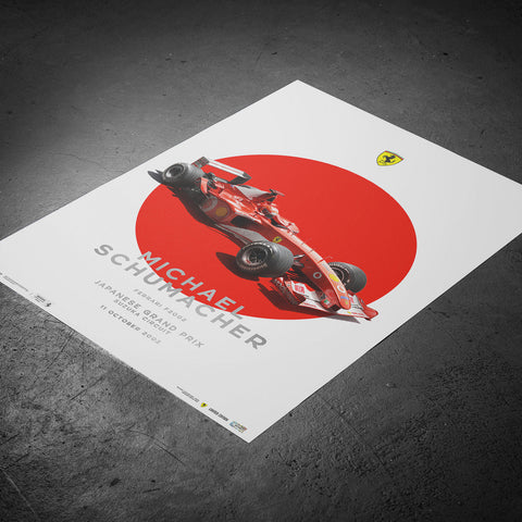 Ferrari F2002 - Michael Schumacher Suzuka GP 2002 | Automobilist Poster