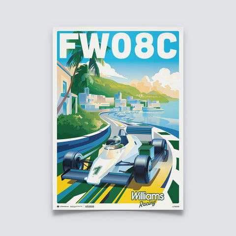 Williams Racing FW08C - Monaco 1983 - Riviera Racer - Automobiilist Poster