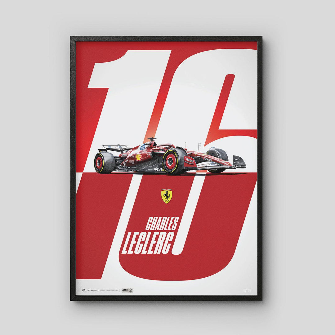 Charles Leclerc | Ferrari SF-25 | Homage to Monaco | Automobilist Poster
