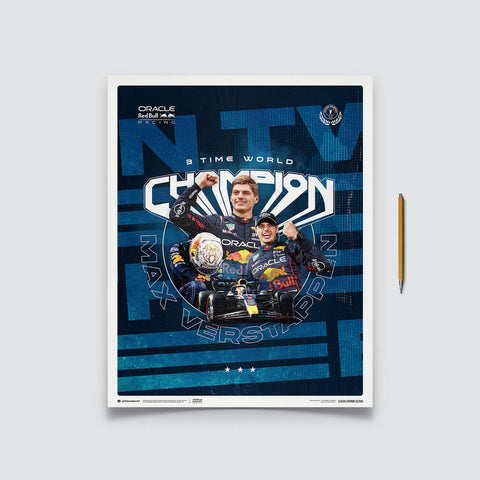 Oracle Red Bull Racing - Max Verstappen - 2023 F1 World Drivers' Champion Automobilist Poster