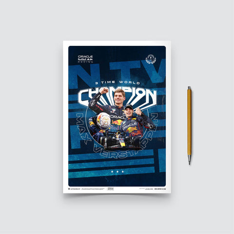 Oracle Red Bull Racing - Max Verstappen - 2023 F1 World Drivers' Champion Automobilist Poster