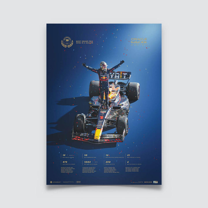 Oracle Red Bull Racing - Max Verstappen - Record-breaking Season - 2023 Collector’s Edition Automobilist Poster