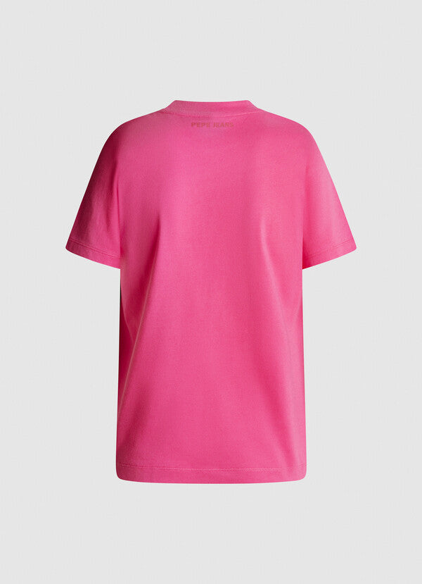 Red Bull Racing by Pepe Jeans - Standard Fit Logo T-shirt (Deep Fuchsia)