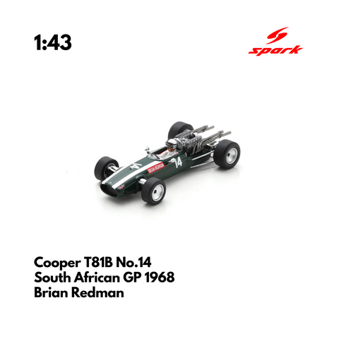 Cooper T81B No.14 South African GP 1968 - 1:43 Spark Heritage Model Car