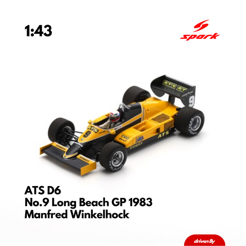 ATS D6 No.9 Long Beach GP 1983 Manfred Winkelhock - 1/43 Heritage Spark Model Car