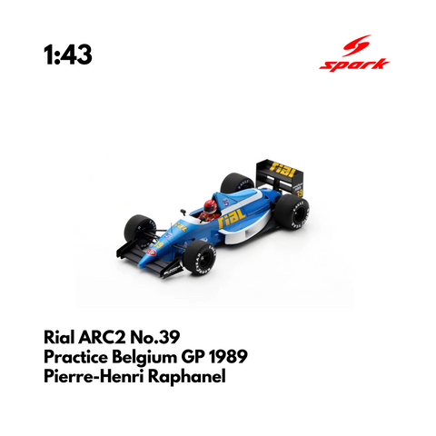 Rial ARC2 No.39 Practice Belgium GP 1989 - 1:43 Spark Heritage Model Car