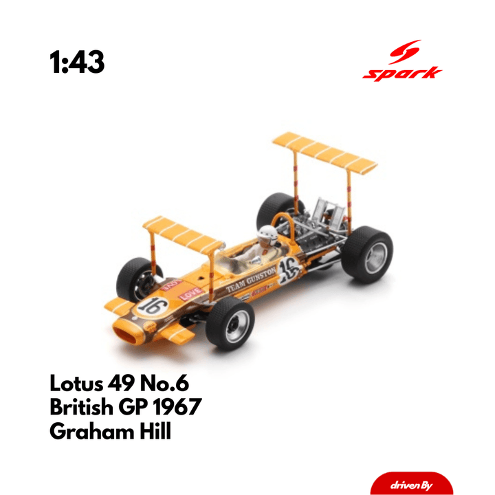Lotus 49 No.16 South African GP 1969 John Love - 1/43 Heritage Spark Model Car