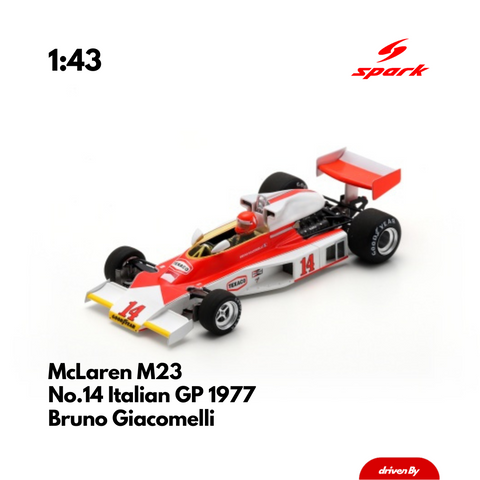 McLaren M23 No.14 Italian GP 1977 Bruno Giacomelli - 1/43 Heritage Spark Model Car