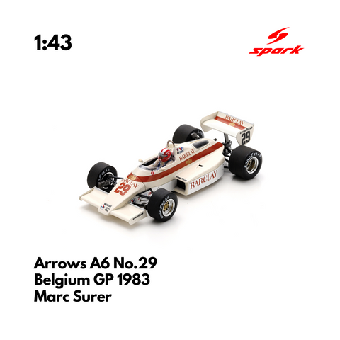 Arrows A6 No.29 Belgium GP 1983 - 1:43 Spark Heritage Model Car