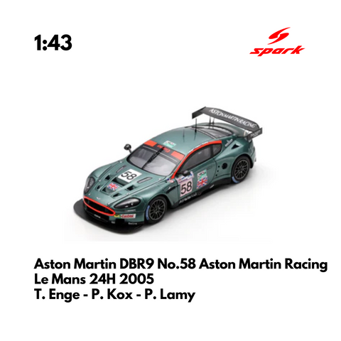 Aston Martin DBR9 No.58 Aston Martin Racing Le Mans 24H 2005 - 1:43 Spark Model Car