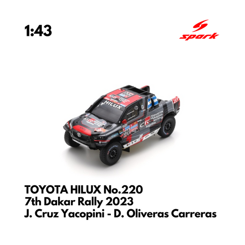 TOYOTA HILUX No.220 7th Dakar Rally 2023 - Spark Model Car