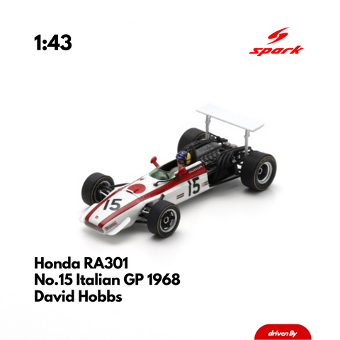 Honda RA301 No.15 Italian GP 1968 David Hobbs - 1/43 Heritage Spark Model Car