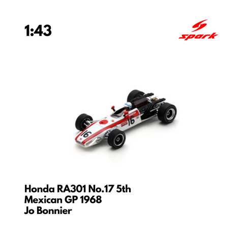 Honda RA301 No.17 5th Mexican GP 1968  - 1:43 Spark Model Car