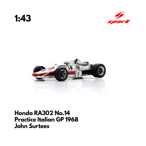 Honda RA302 No.14 Practice Italian GP 1968 - 1:43 Spark Heritage Model Car