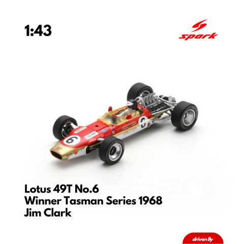 Lotus 49T No.6 Winner Tasman Series 1968 Jim Clark - 1/43 Heritage Spark Model Car