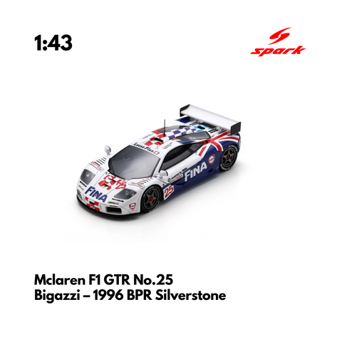 Mclaren F1 GTR No.25 Bigazzi – 1996 BPR Silverstone - 1:43 Spark Model Car