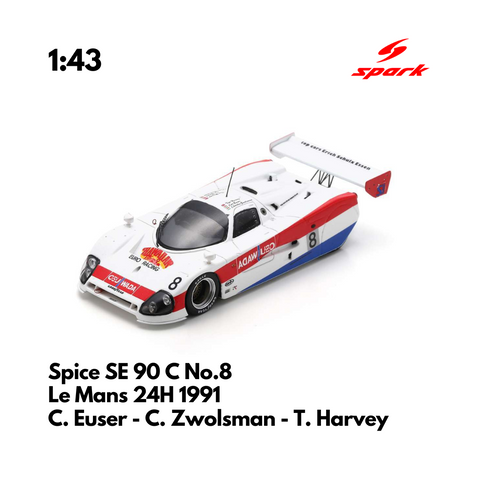 Spice SE 90 C No.8 Le Mans 24H 1991 - 1:43 Spark Model Car